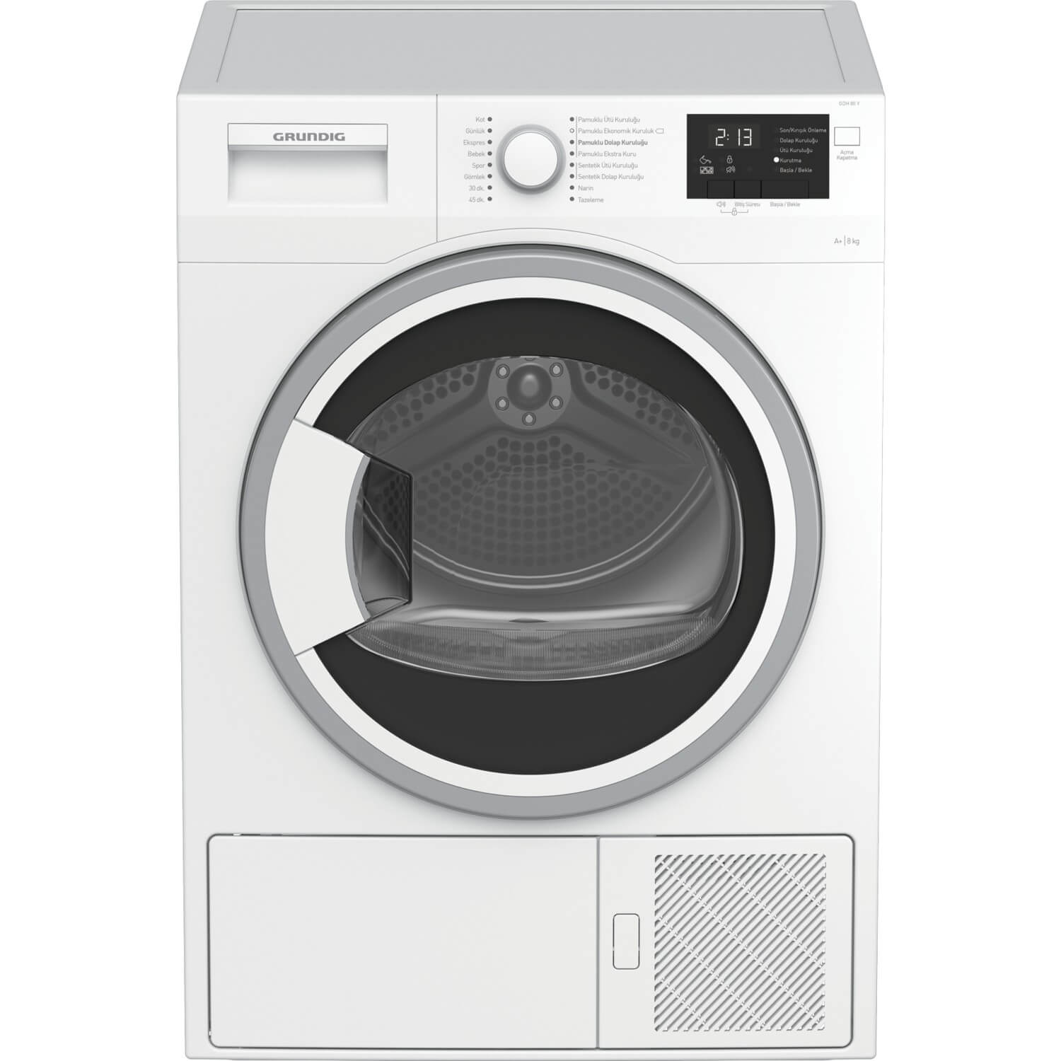 Grundig GDH 80 Y A+ 8 Kg 16 Programlı (Isı Pompalı) Kurutma Makinesi